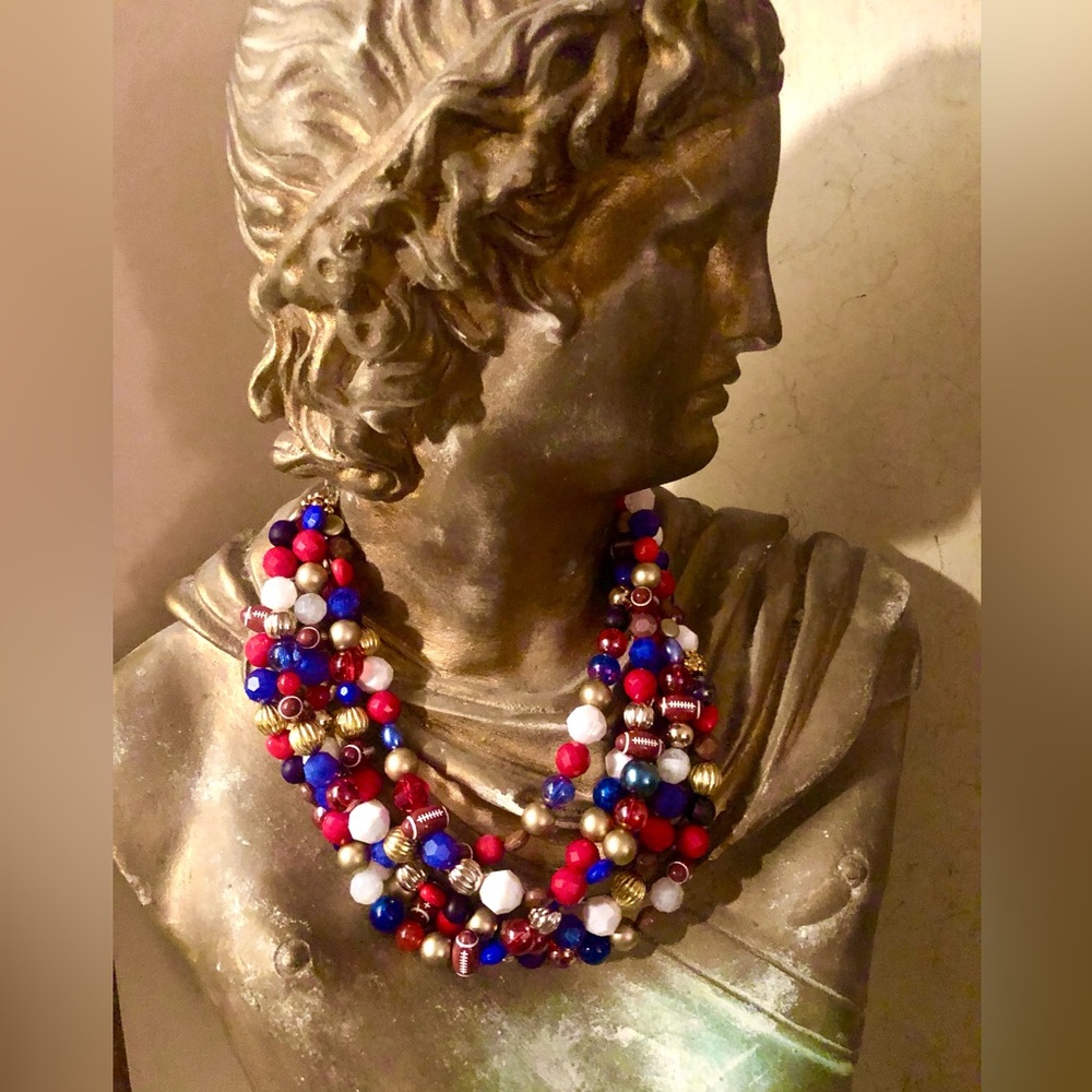 iCrave Jewels beaded football necklace
